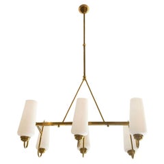 Lampadario in vetro italiano del 20° secolo, plafoniera nello stile dello Stilnovo