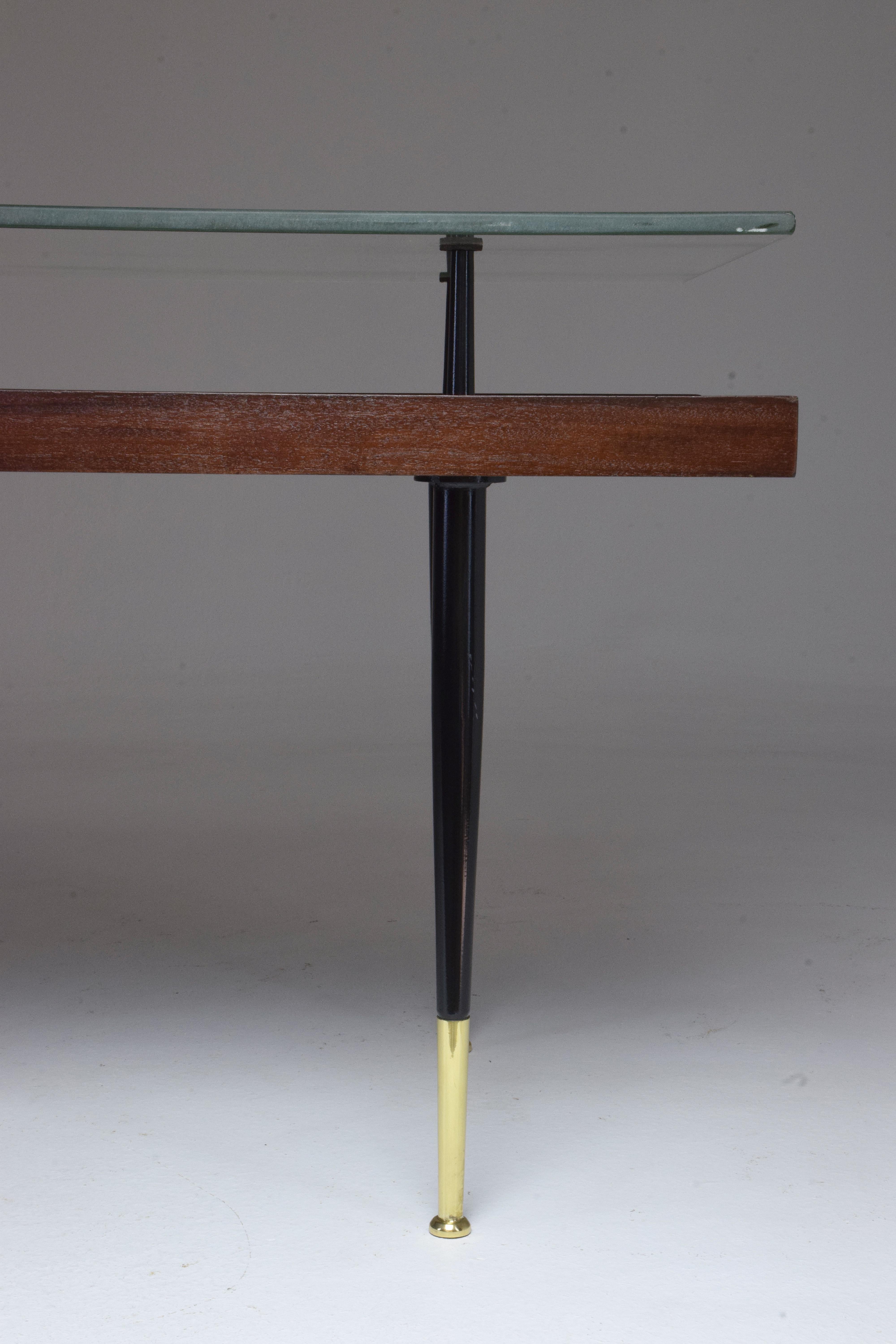 20th Century Italian Glass Coffee Table, 1950s 1
