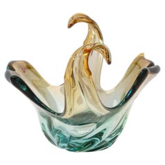 20th Century Italian Glass Plateau, Clear and Functional Design