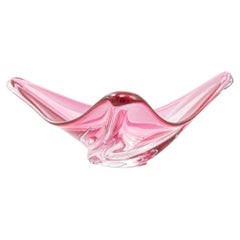 20th Century Italian Glass Plateau, Clear Finish, Antique Serveware