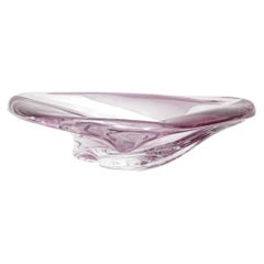 20th Century Italian Glass Plateau, Clear Glass, Antique Serveware