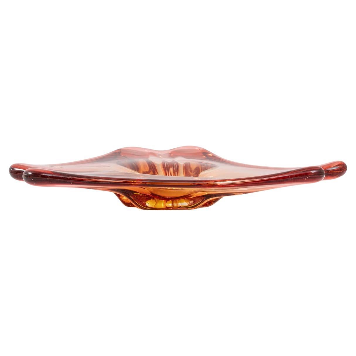 20th Century Italian Glass Plateau For Sale