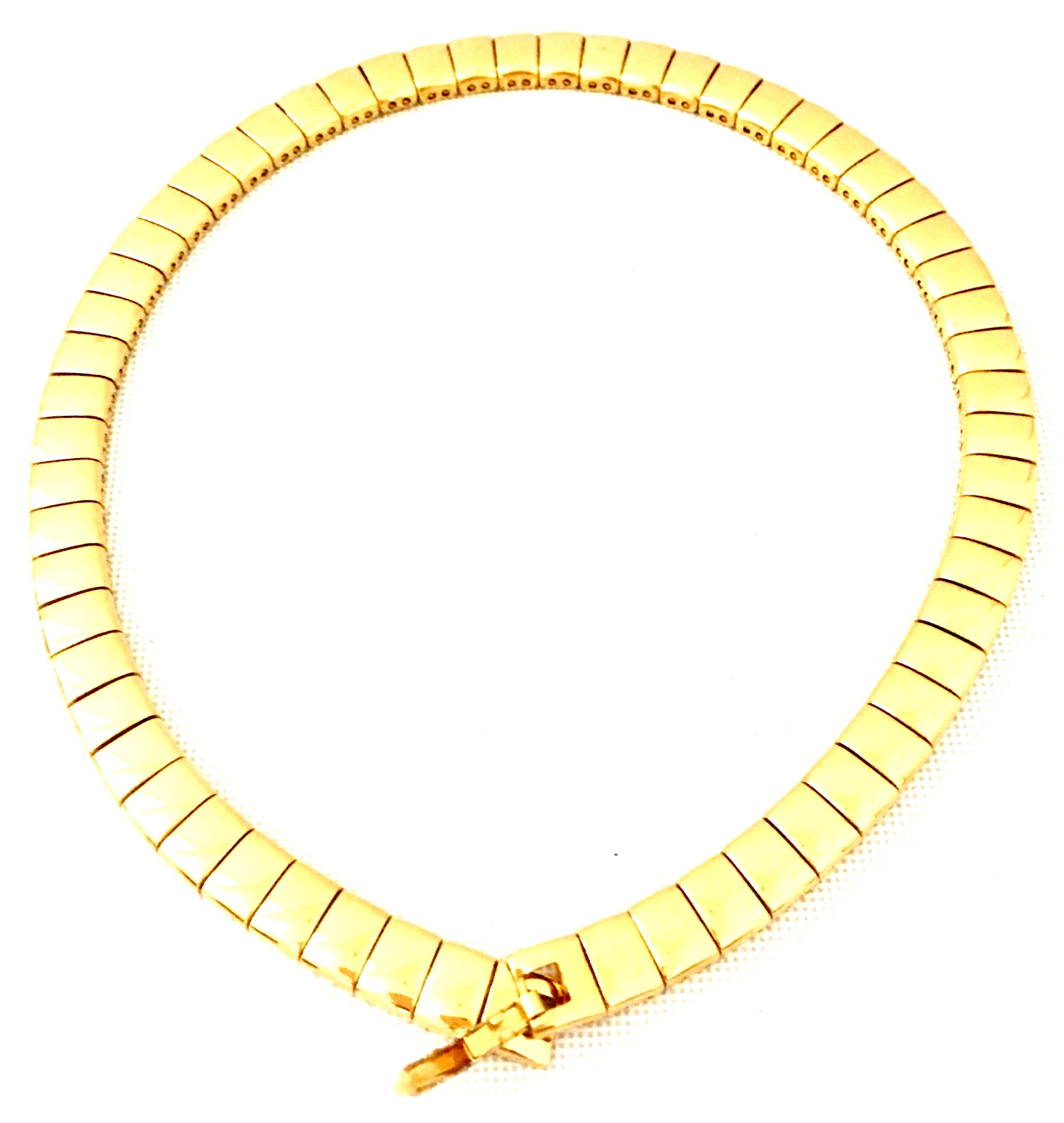 20th Century Italian Gold Link Choker Style Necklace By, Napier 2