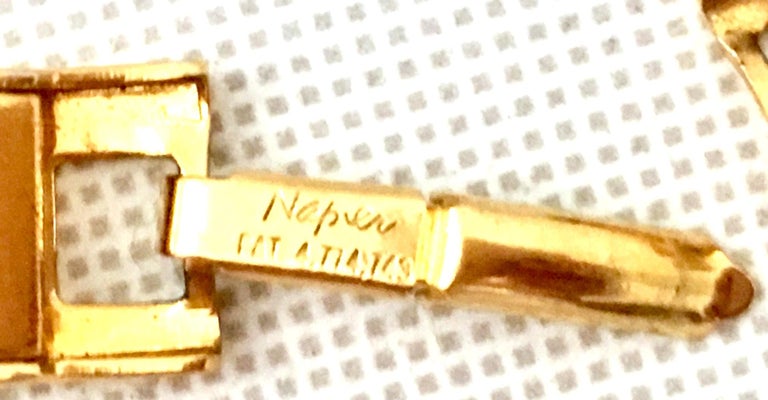 20th Century Italian Gold Plate Link Choker Style Necklace By, Napier ...