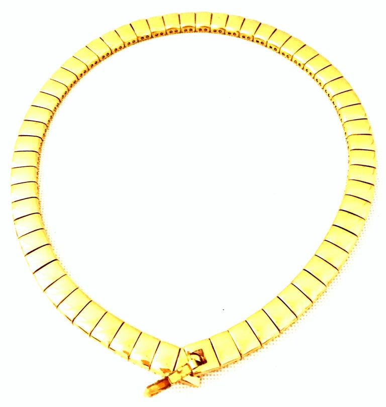 20th Century Italian Gold Plate Link Choker Style Necklace By, Napier ...