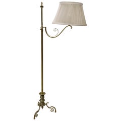 20th Century Italian Golden Brass Adjustable Floor Lamp