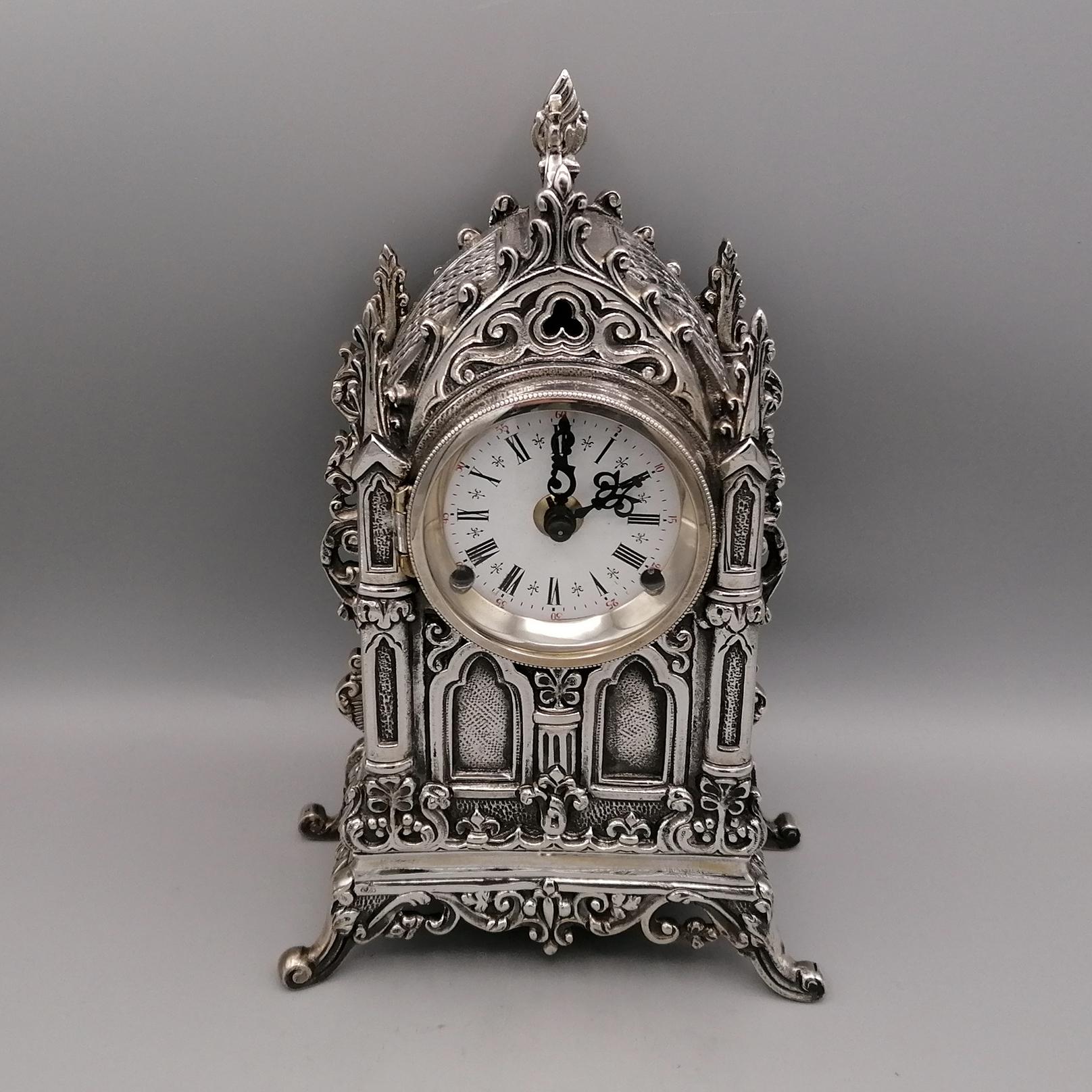 silver table clocks