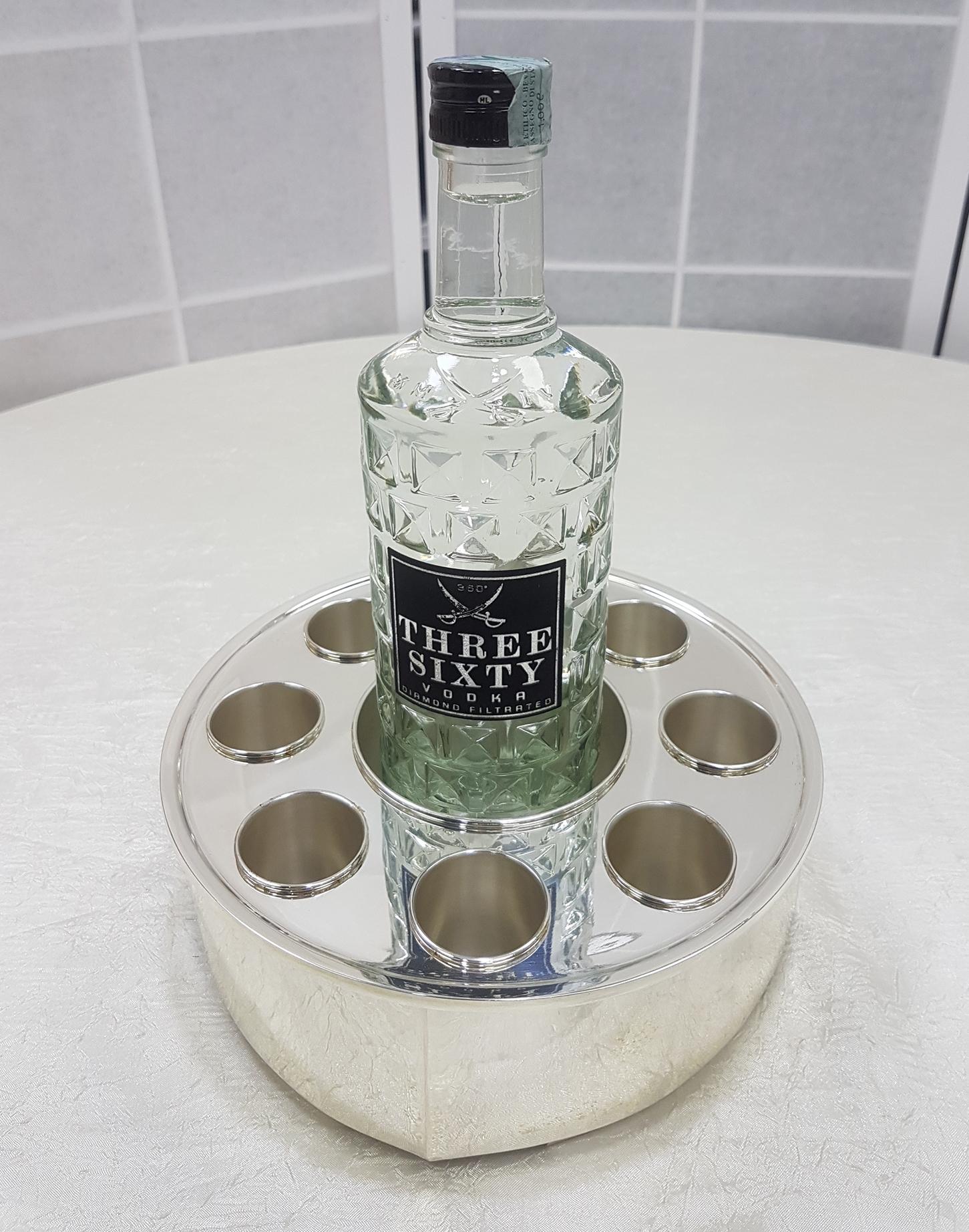 Other 20th Century Italian Hammered Solid Silver Vodka Bucket For Sale