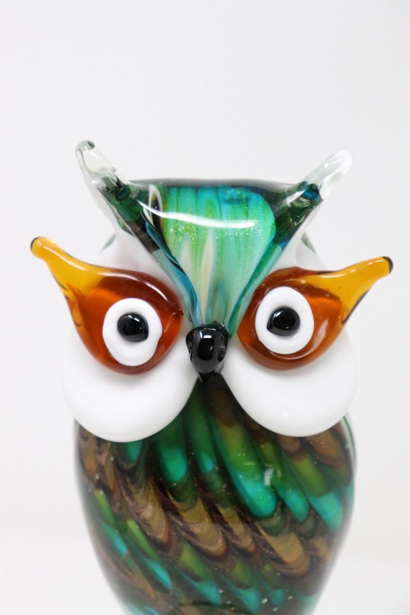 Scultura di gufo di Murano in vetro soffiato a mano del XX secolo in vendita 3