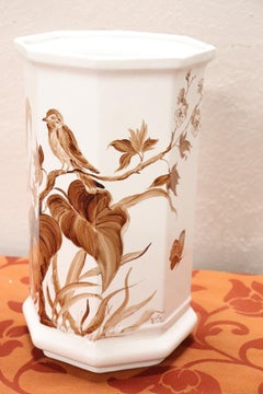 20th Century Italian Hand Painted Ceramic Vase