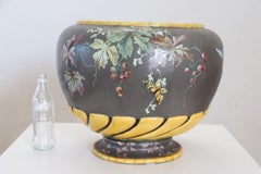 Italienische handbemalte Keramikvase des 20.