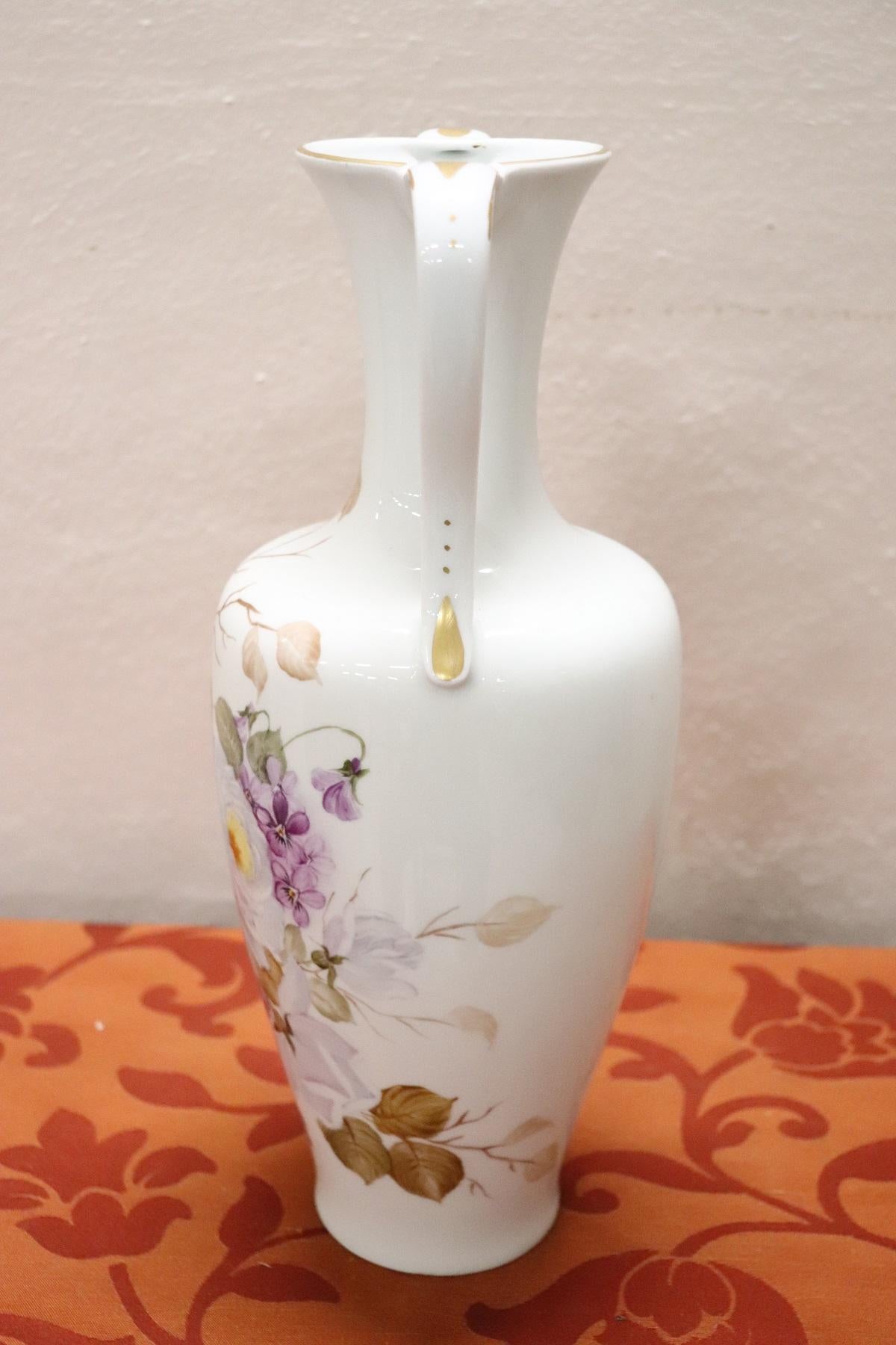 Late 20th Century 20th Century Italian Hand Painted Ceramic Vase For Sale