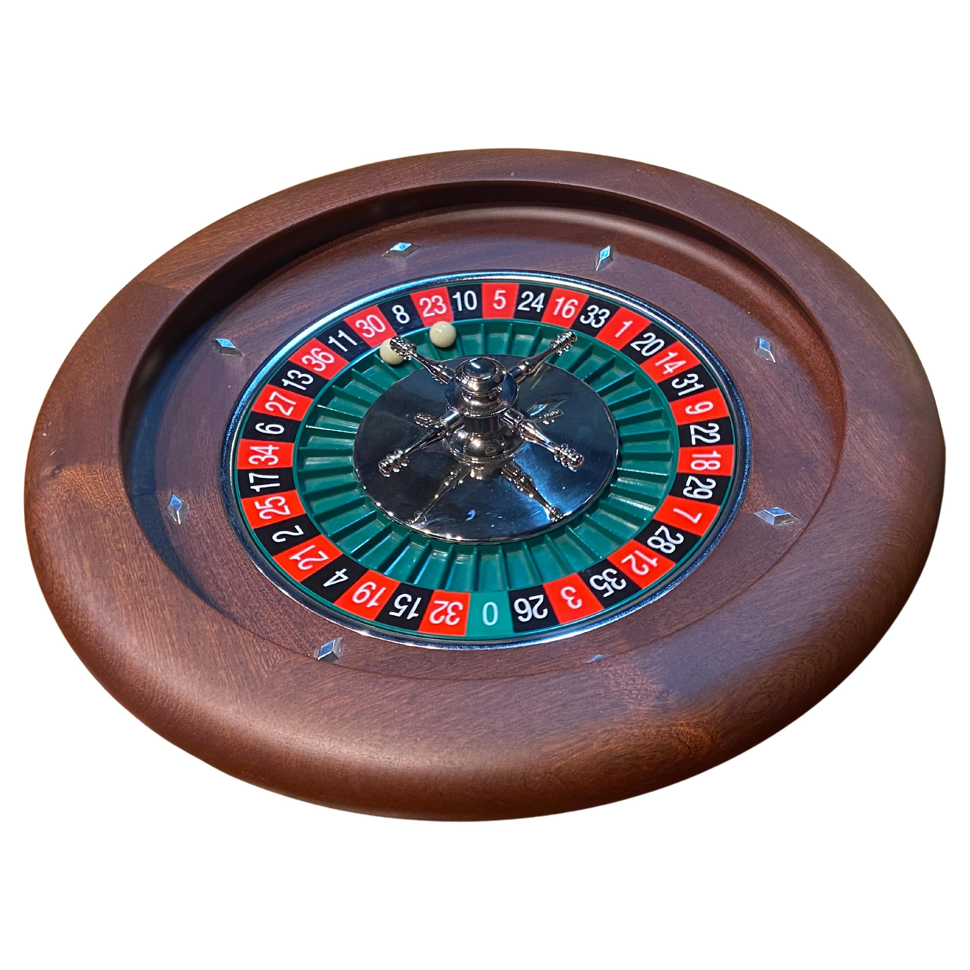 Roue de roulette italienne en acajou de haute qualité du 20ème siècle par Dal Negro en vente