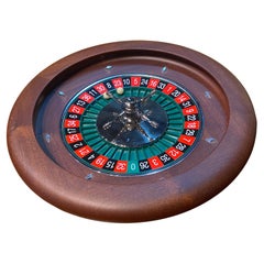 Retro 20th Century Italian High Quality Mahogany Roulette Wheel by Dal Negro