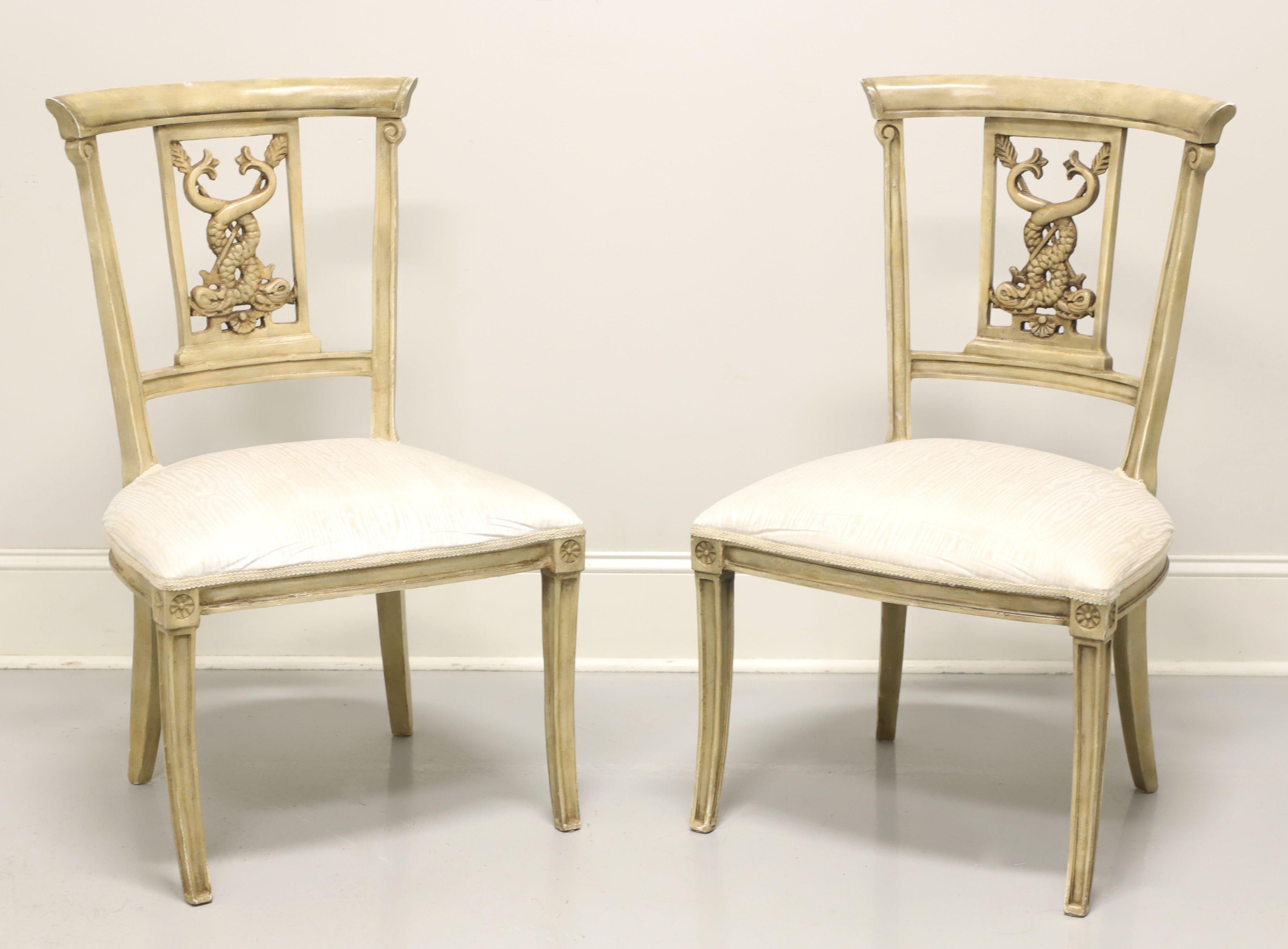 20th Century Italian Impero Style Side Chairs - Pair For Sale 4