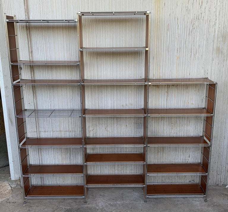 20th Century Italian Industrial Library Shelving For Sale at