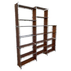 Vintage 20th Century Italian Industrial Library Shelving