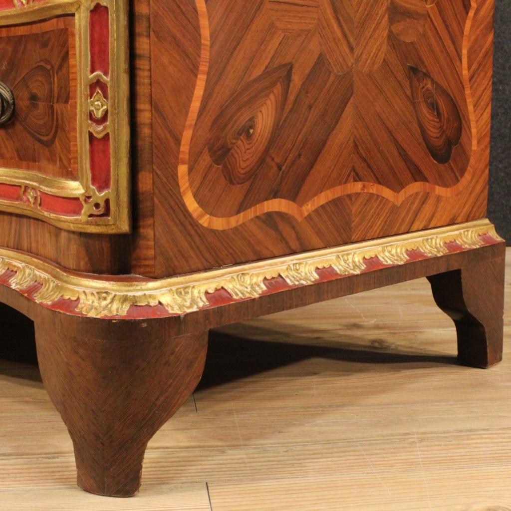 20th Century Inlaid and Painted Wood Genoese Chest of Drawers, 1950 For Sale 4