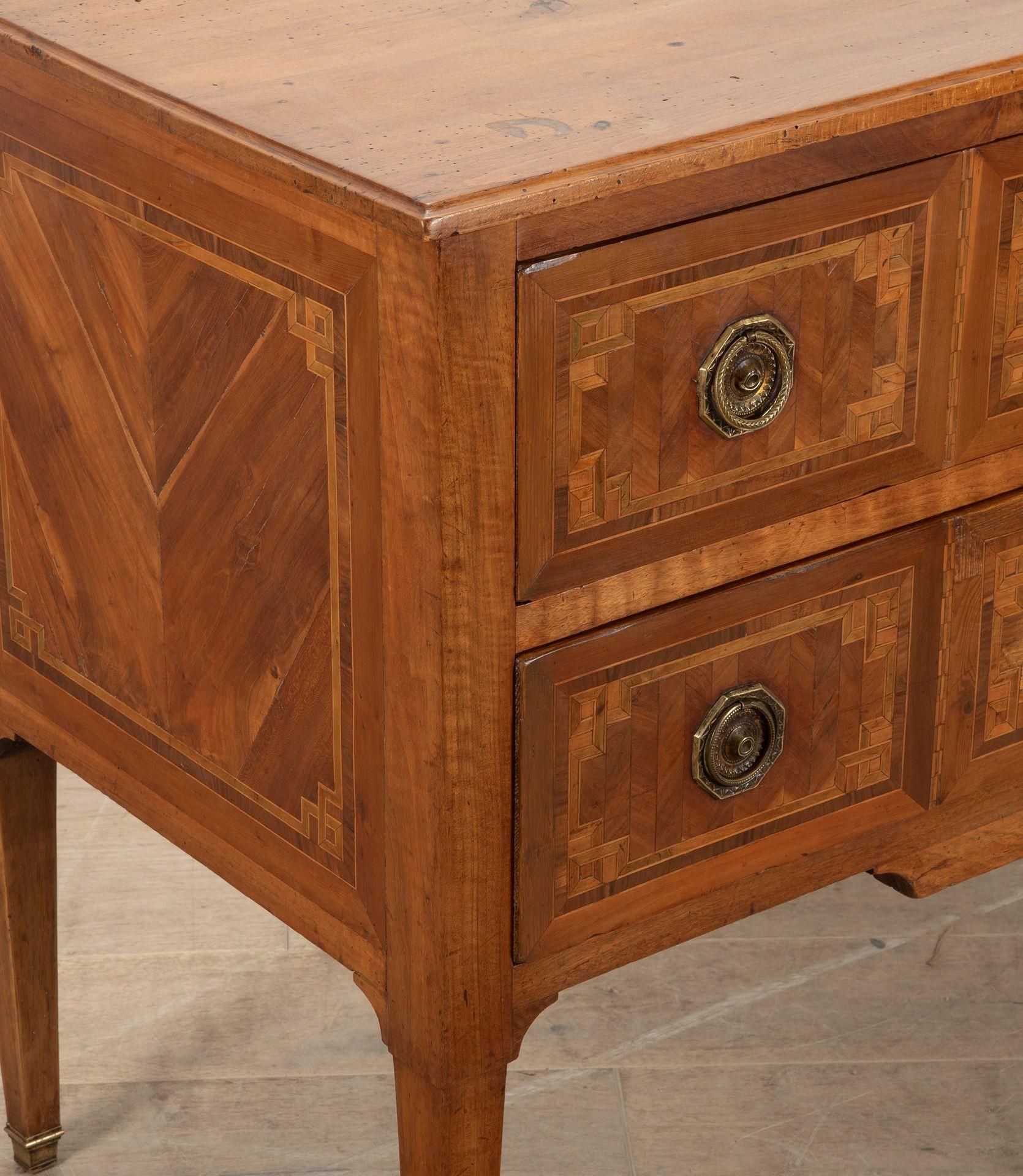 20th Century Italian Inlaid Two Drawer Commode For Sale 6