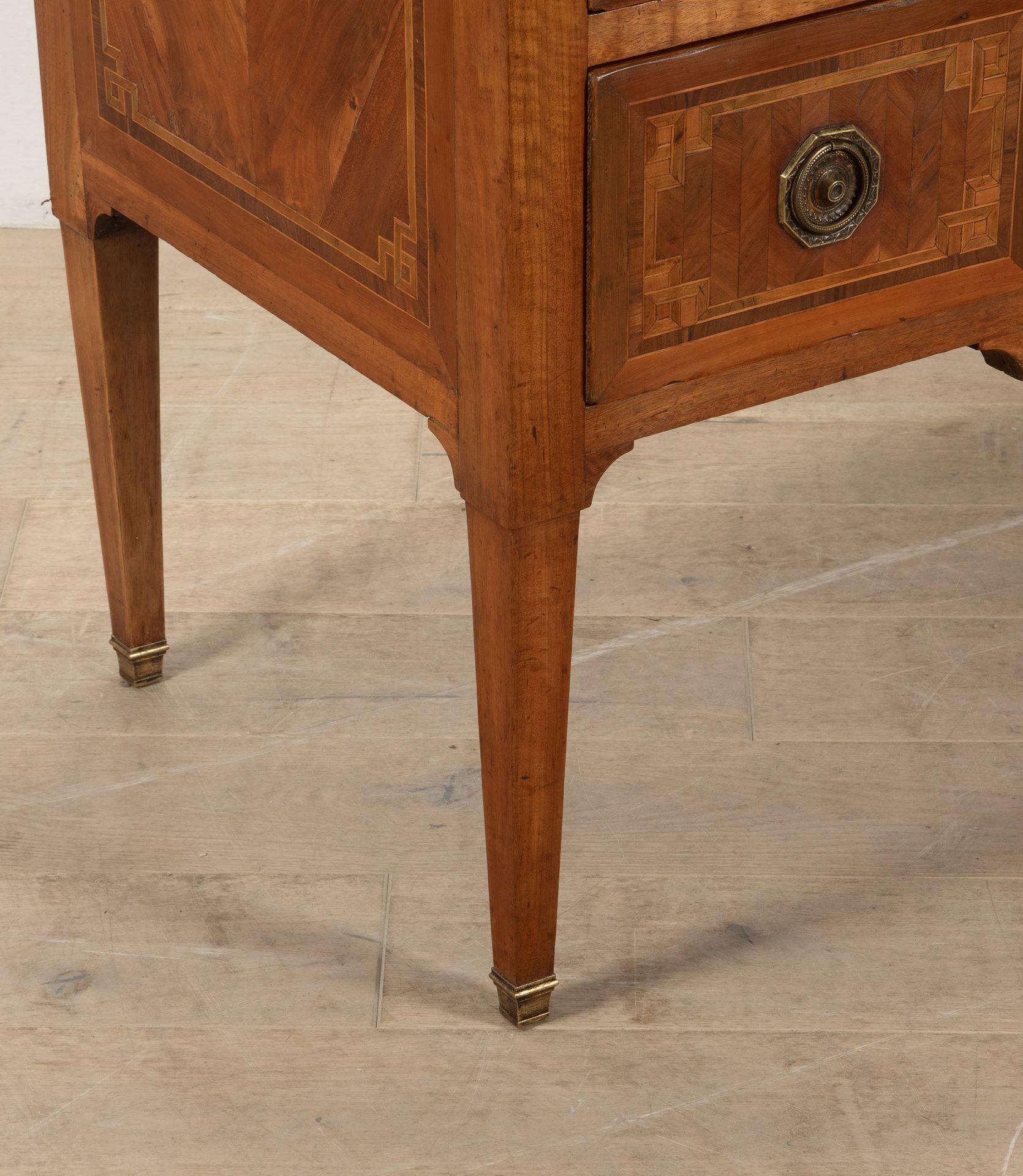 20th Century Italian Inlaid Two Drawer Commode For Sale 7