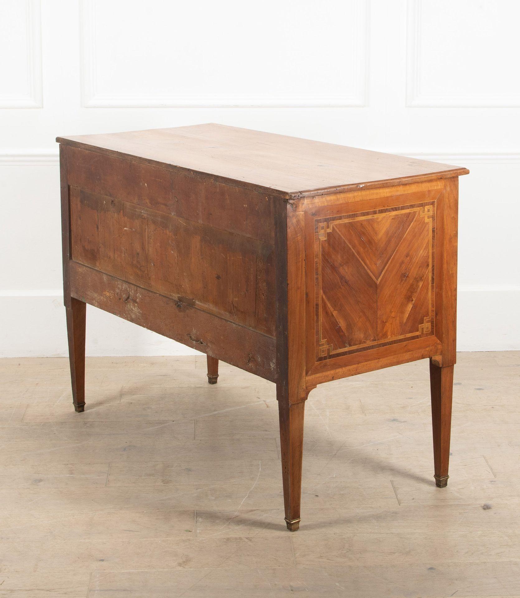 20th Century Italian Inlaid Two Drawer Commode For Sale 8
