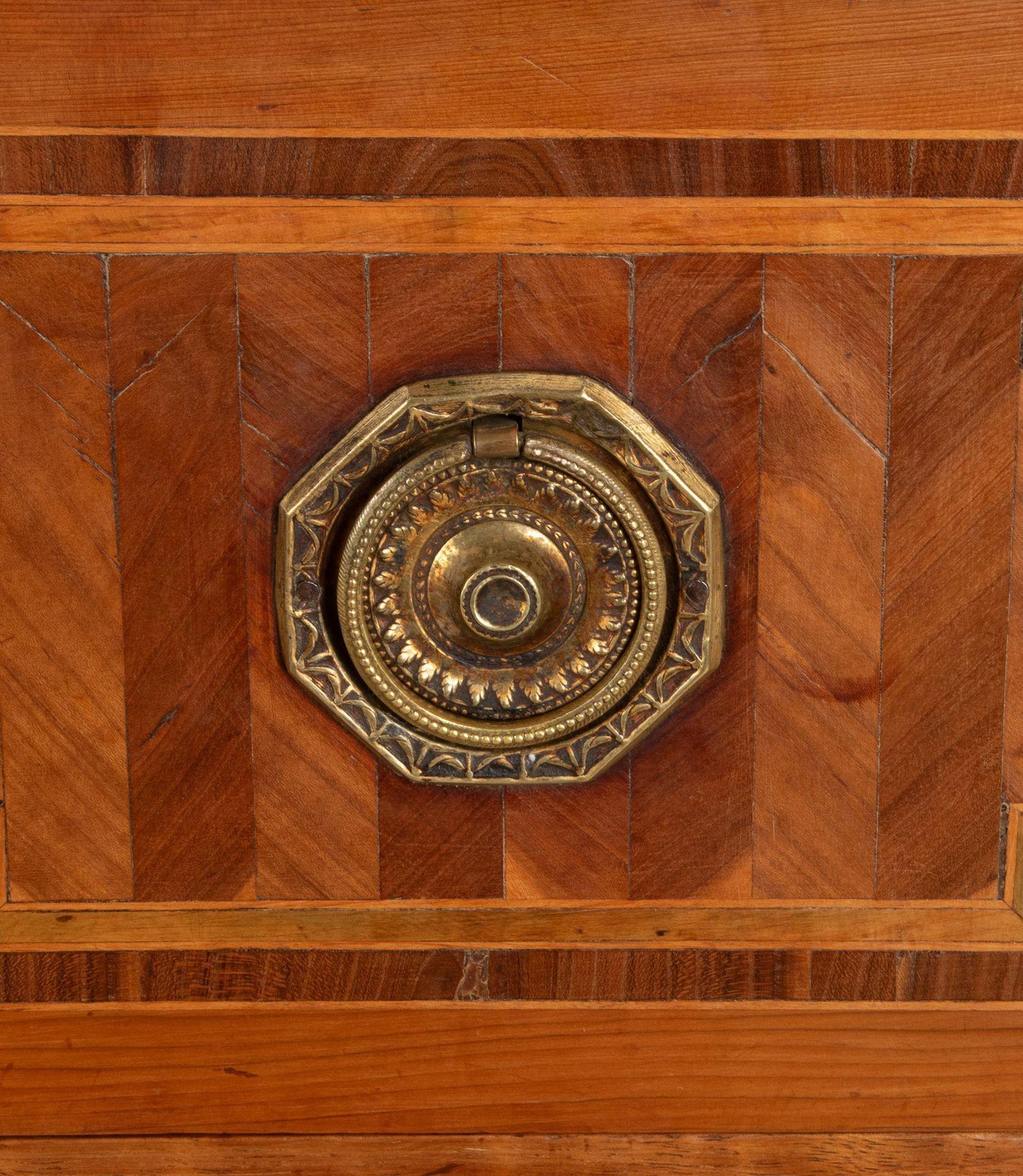Walnut 20th Century Italian Inlaid Two Drawer Commode For Sale