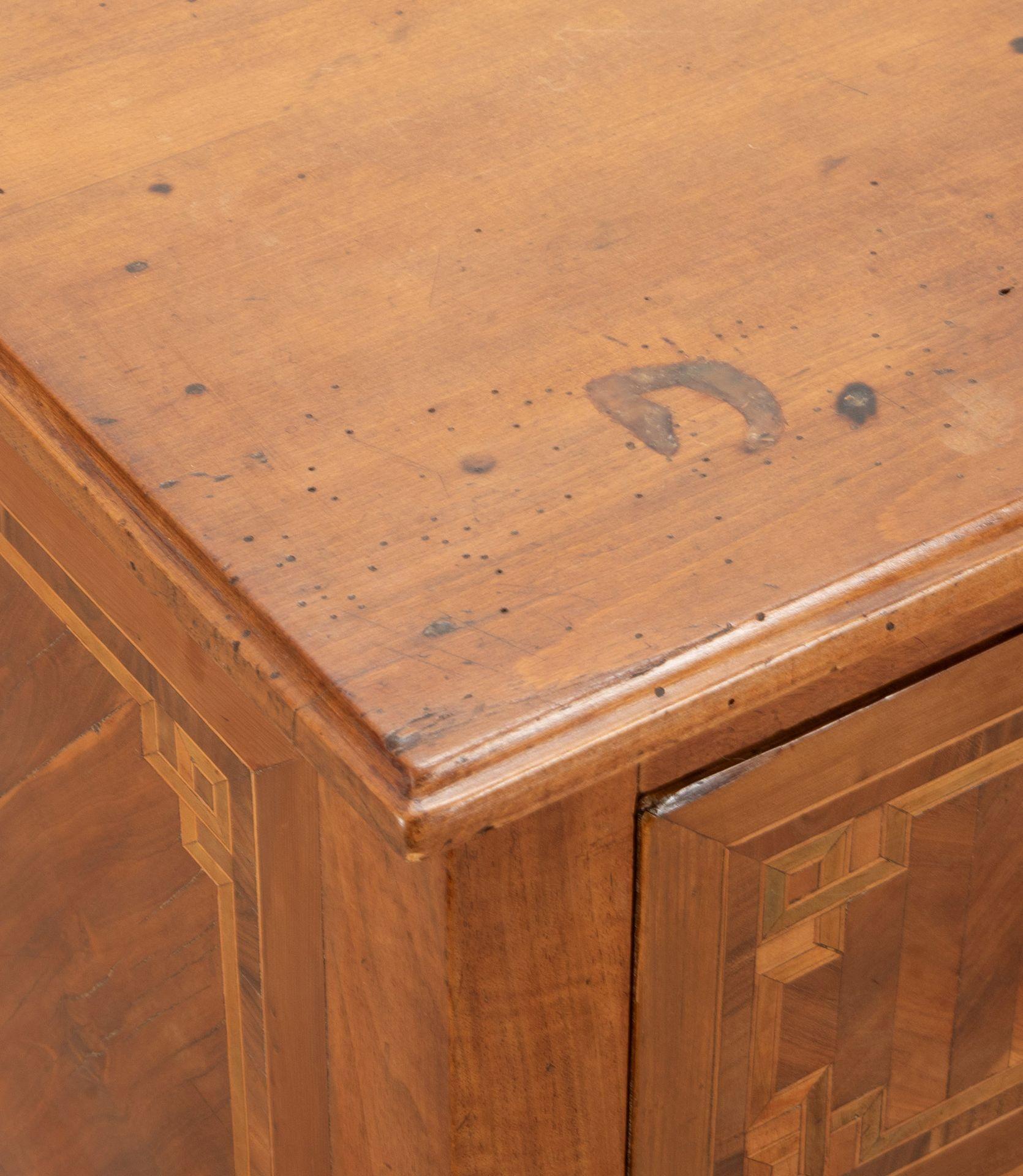 20th Century Italian Inlaid Two Drawer Commode For Sale 4