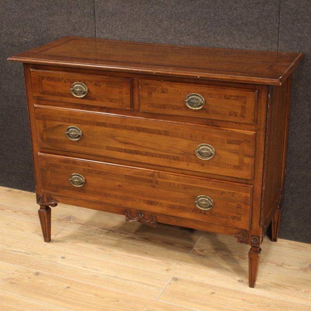 Mid-20th Century 20th Century Italian Inlaid Wood Louis XVI Style Commode, 1960