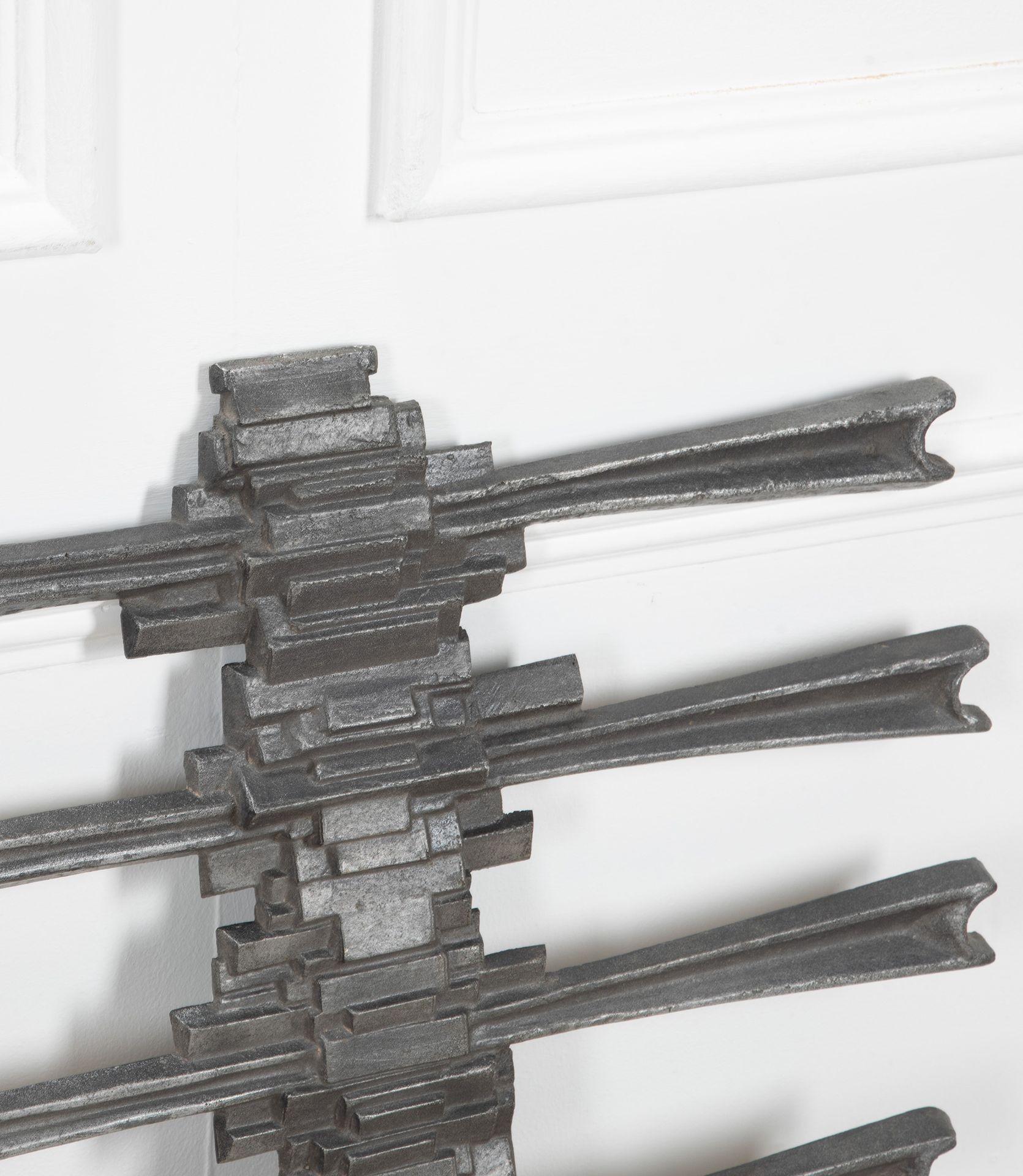 20th Century Italian Iron Brutalist Wall Decoration For Sale 2
