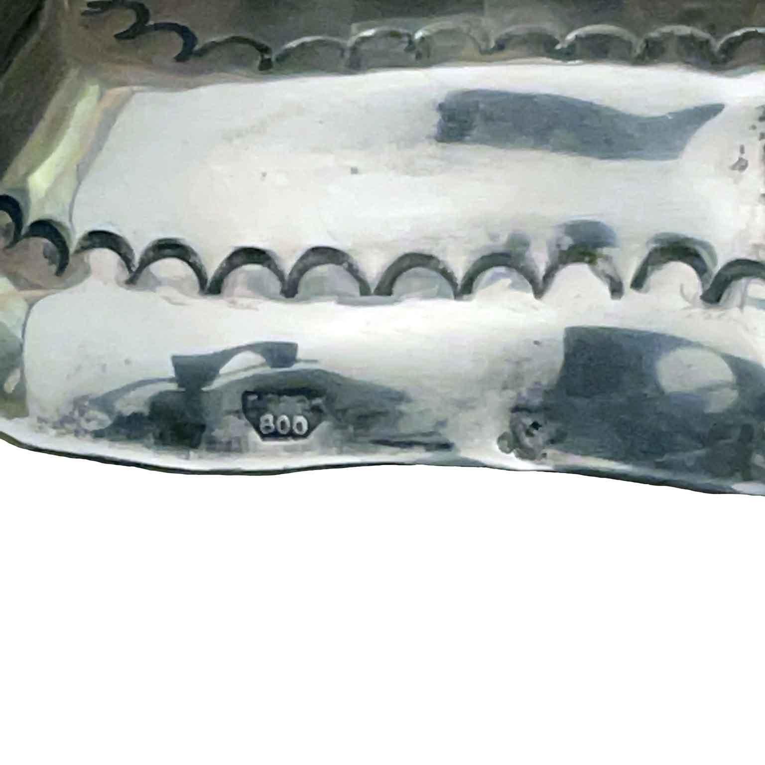 20th Century Italian Judaica Silver Hanukkah Lamp Menorah 9