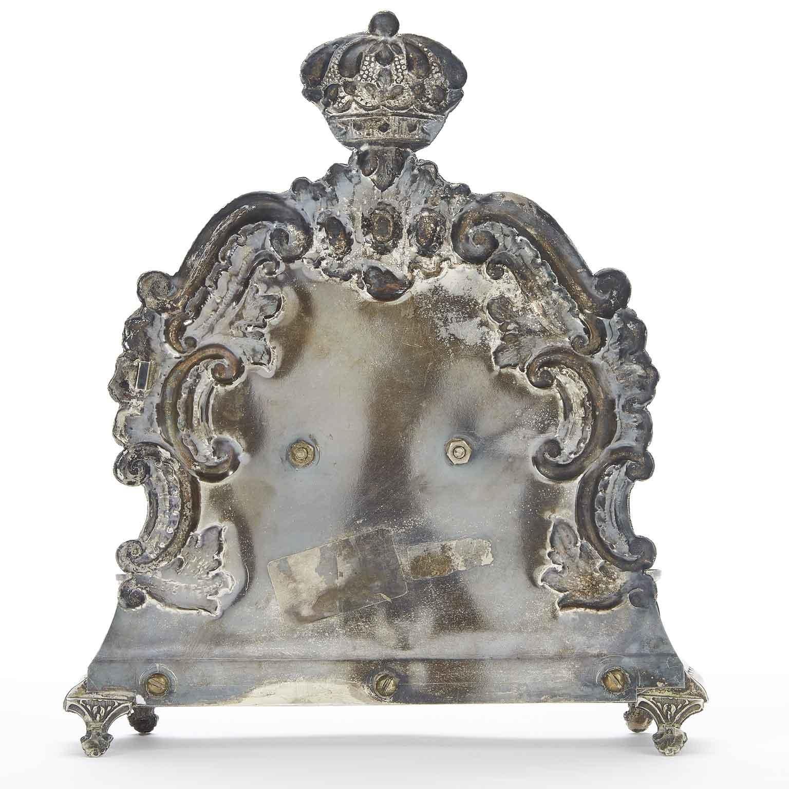 20th Century Italian Judaica Silver Hanukkah Lamp Menorah 2