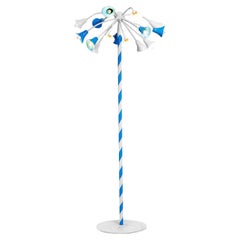 20th Century Italian Lacquered Metal, Aluminum Floor Lamp by Gino Sarfatti