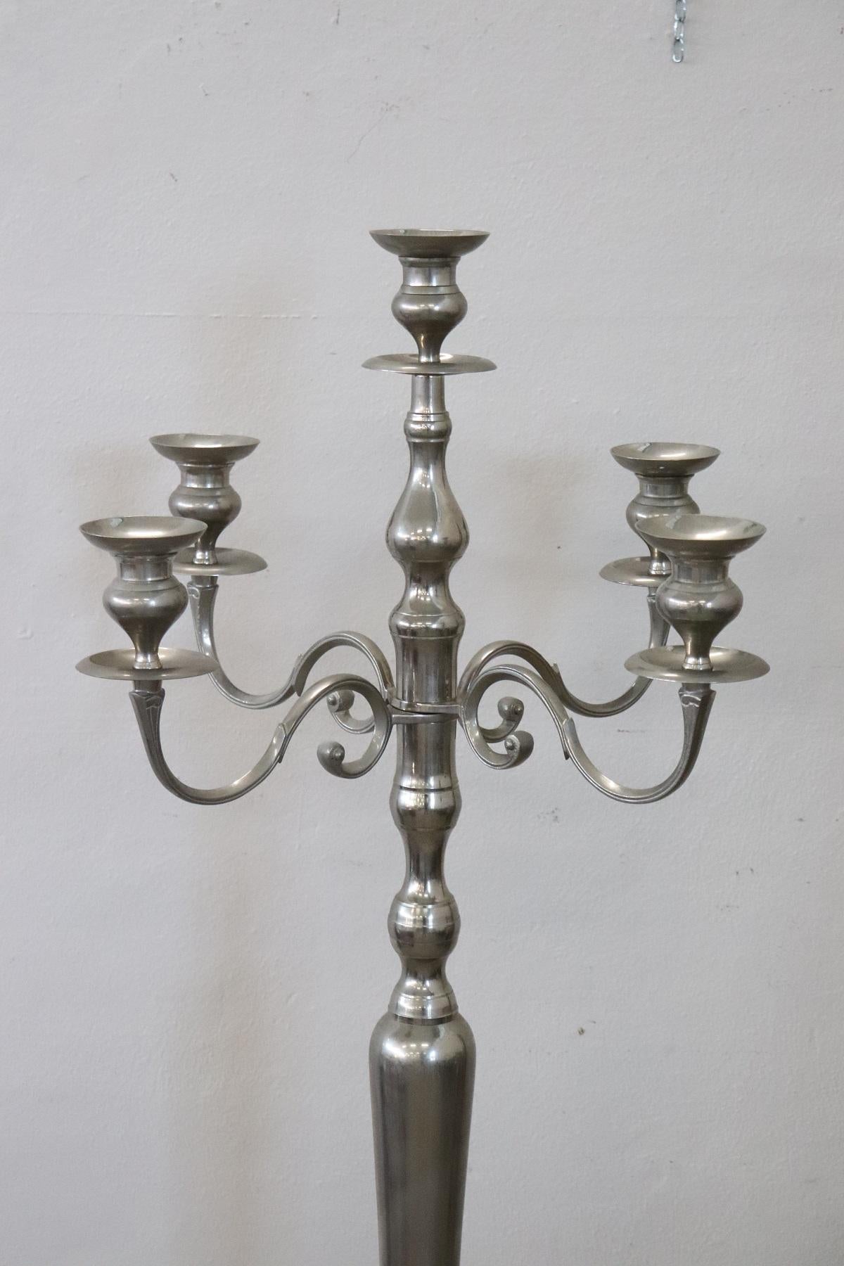 Late 20th Century 20th Century Italian Large Candelabrum in Forged Metal