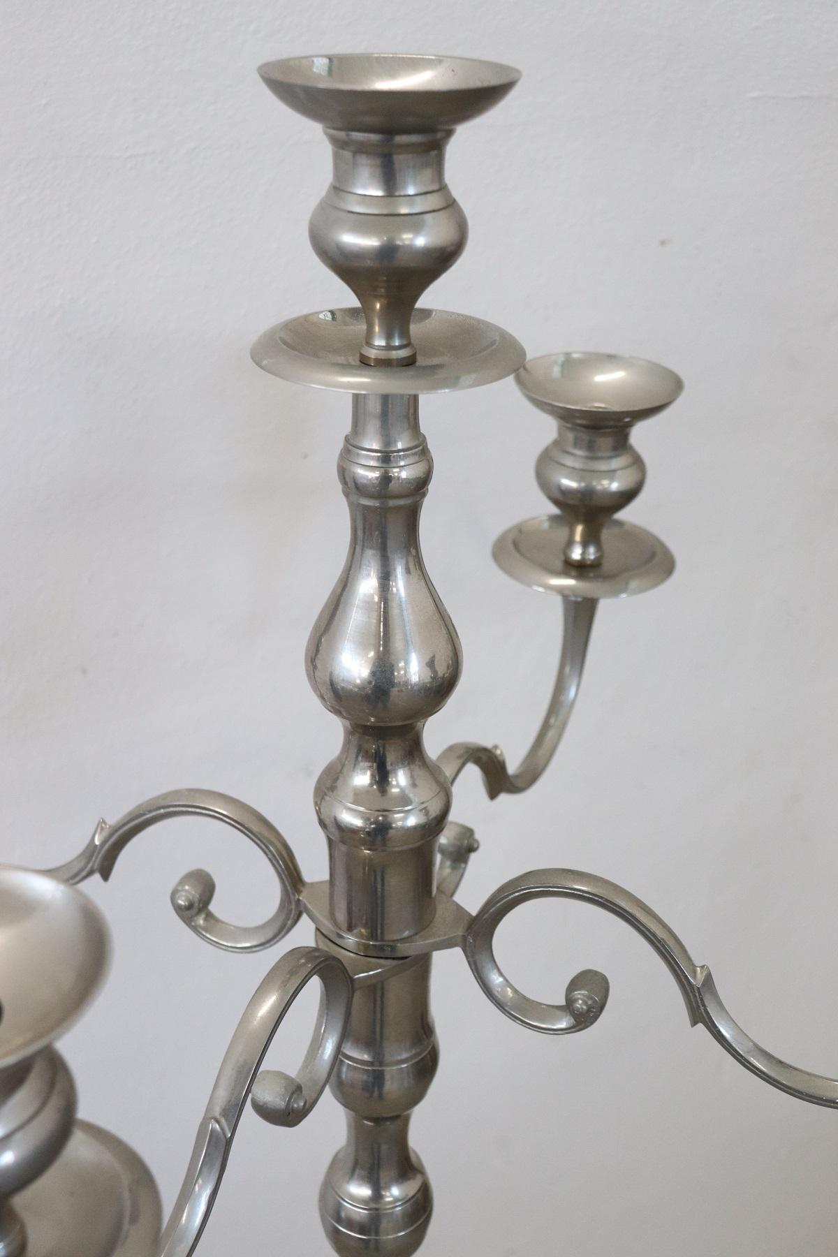 20th Century Italian Large Candelabrum in Forged Metal 3