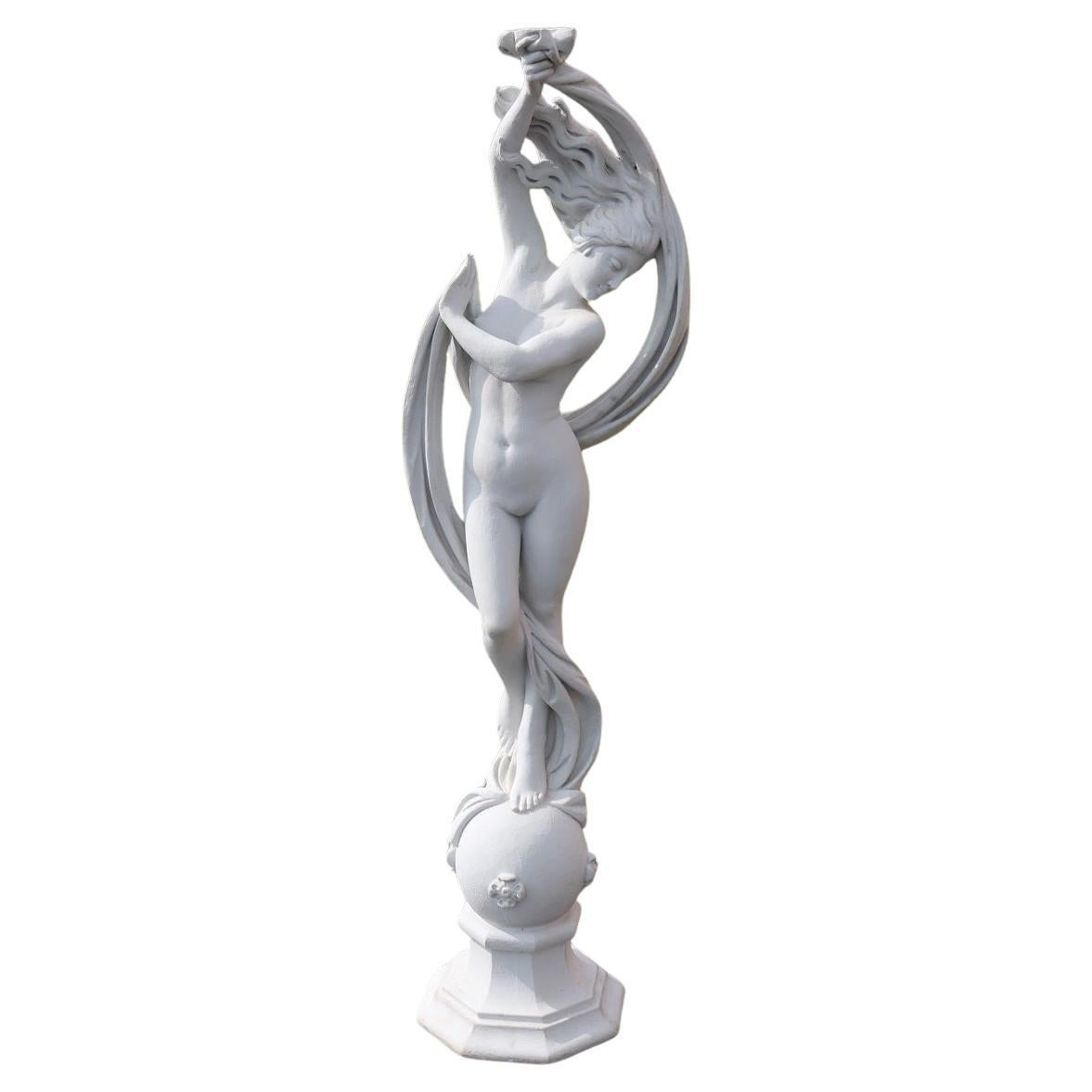 20th Century Italian Large Garden Statue "Dancing Venus" For Sale