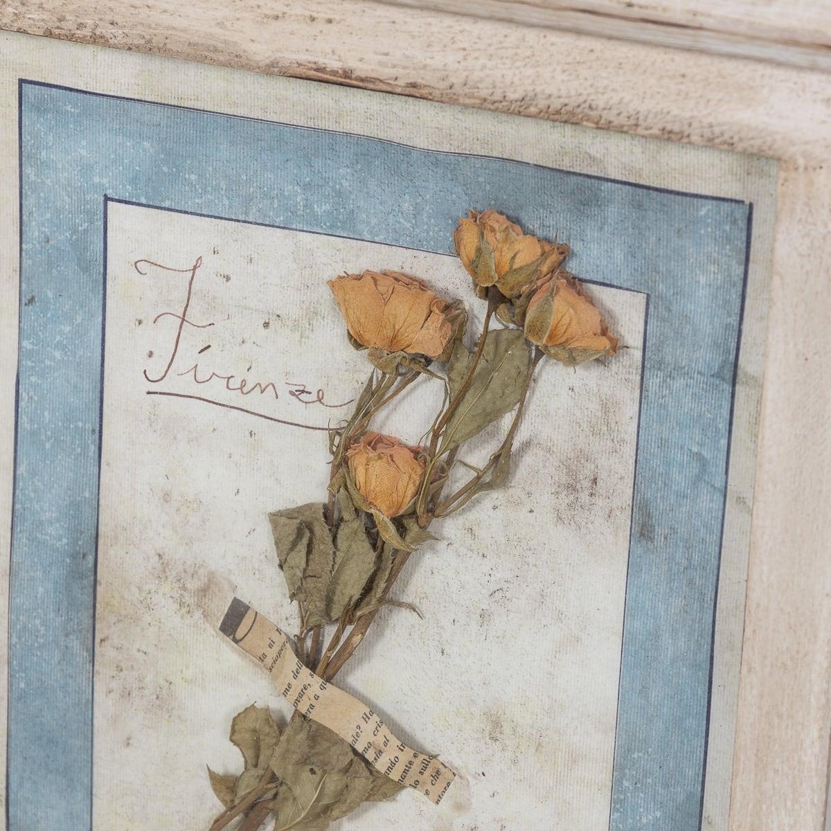 Grand cadre italien du 20ème siècle contenant des fleurs et des herbes pressées en vente 7