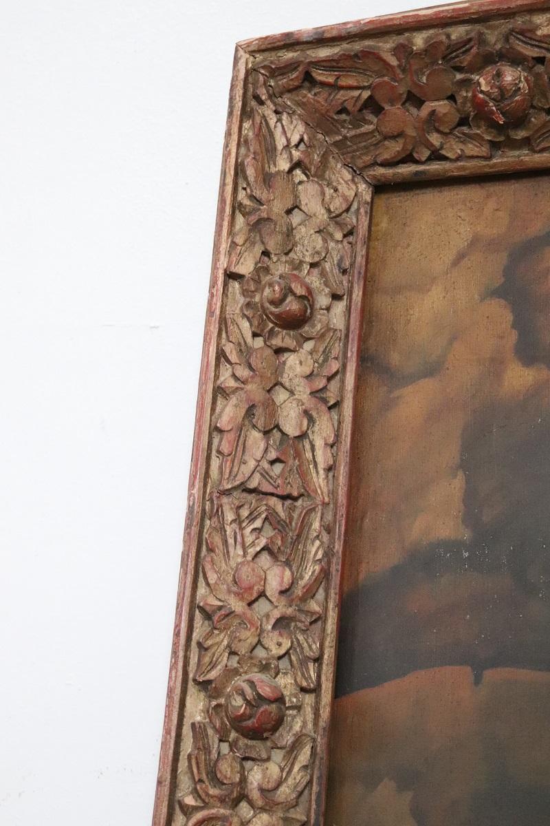 20th Century Italian Large Oil Painting on Canvas, Mythological Scene For Sale 8