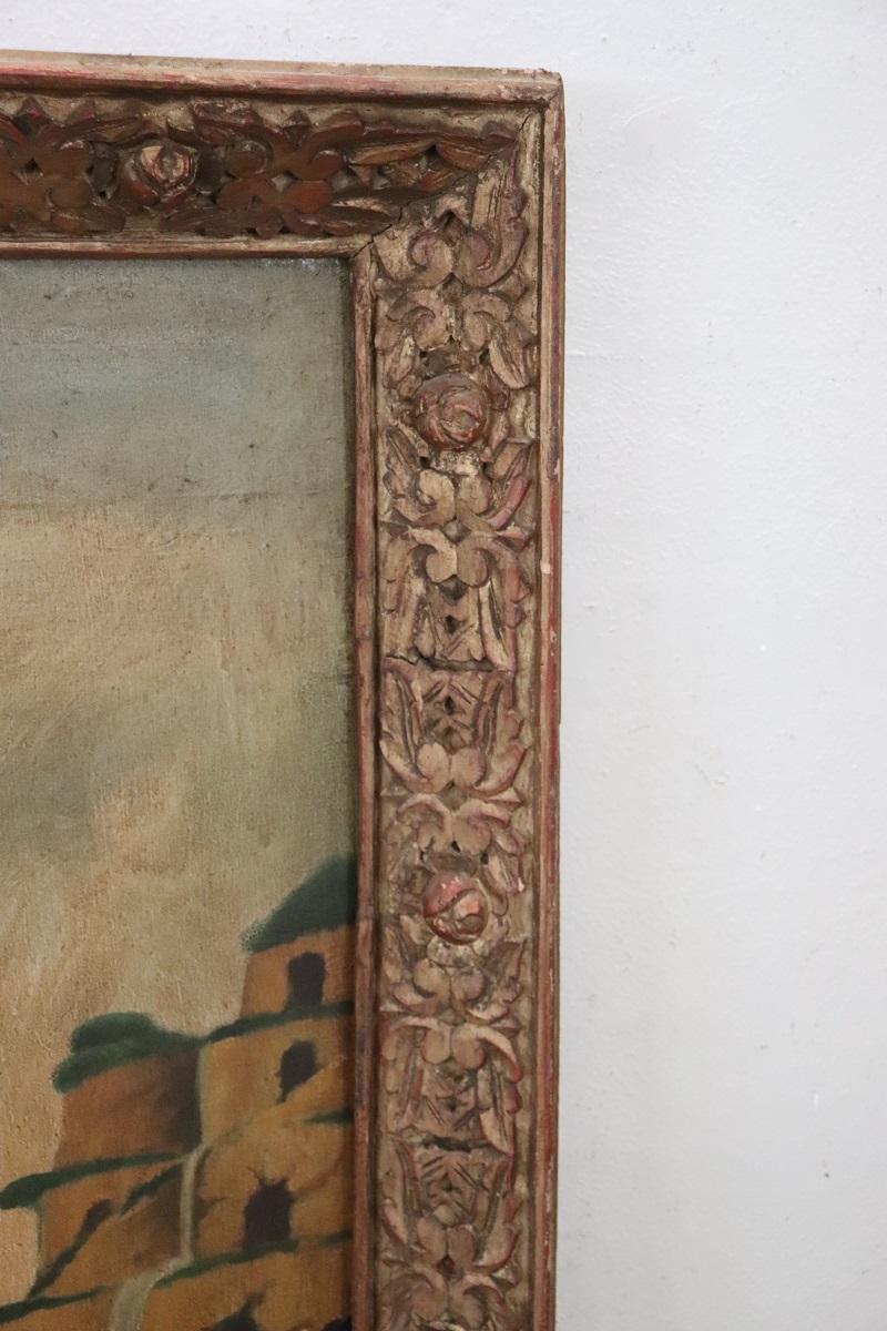 20th Century Italian Large Oil Painting on Canvas, Mythological Scene For Sale 10