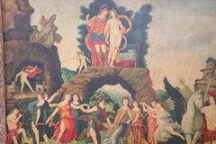 Gran óleo italiano del siglo XX sobre lienzo, Escena mitológica