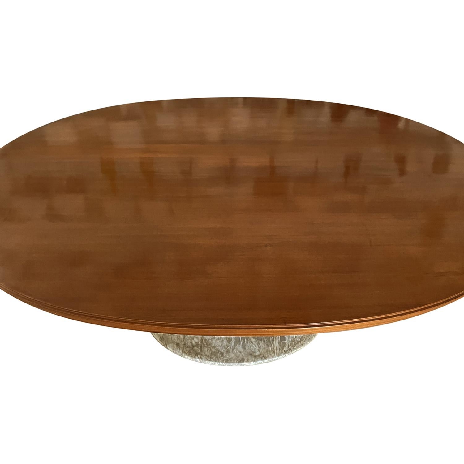 Mid-Century Modern 20th Century Italian Large Oval Rosewood, Marble Dining Table by Vittorio Dassi