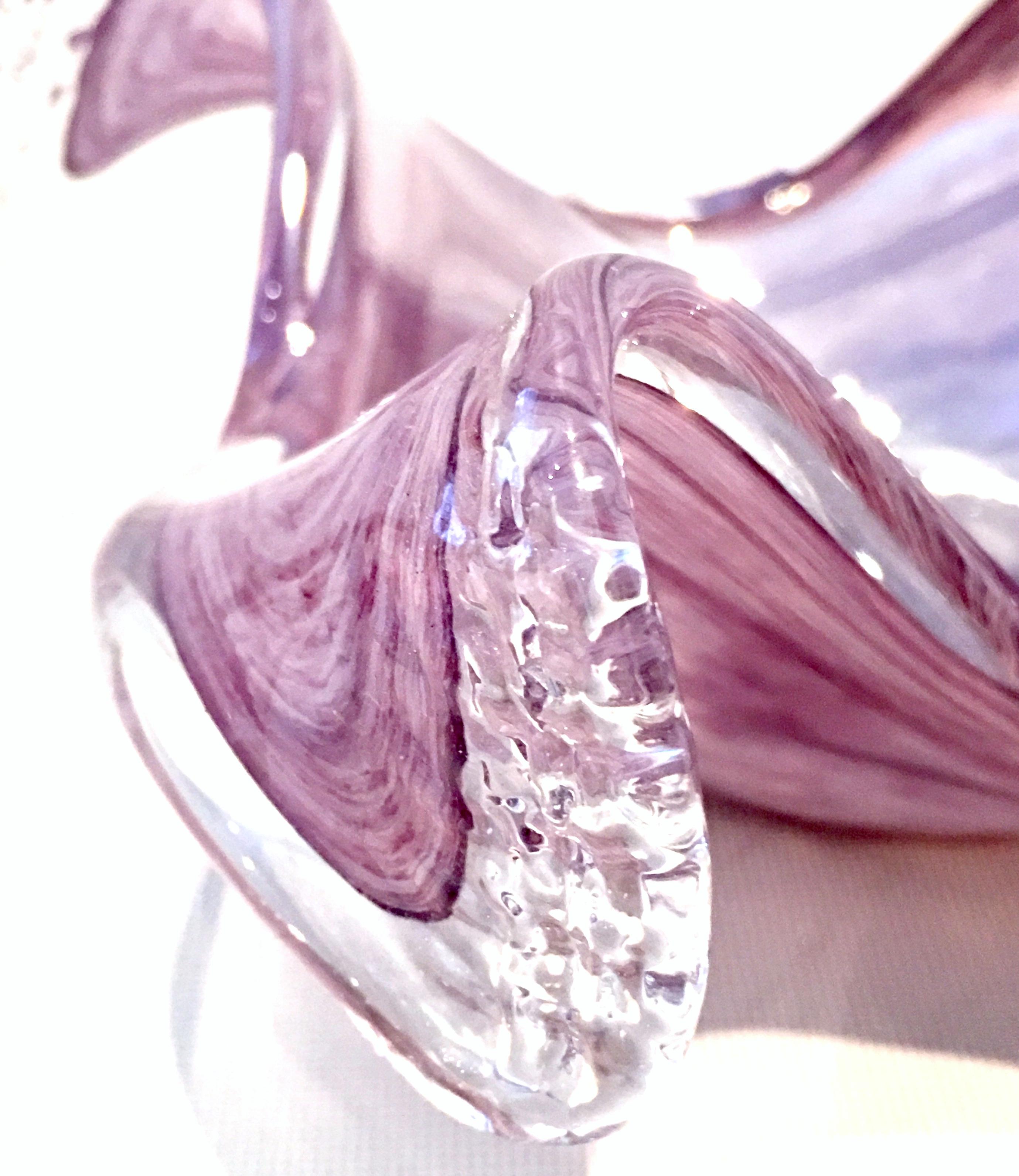 20th Century Italian Lavorazione Arte Murano Glass Bowl In Good Condition For Sale In West Palm Beach, FL