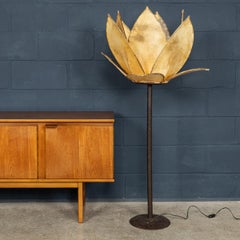 20th Century Italian 'Lotus Flower' Floor Lamp With Vellum Shade c.1970