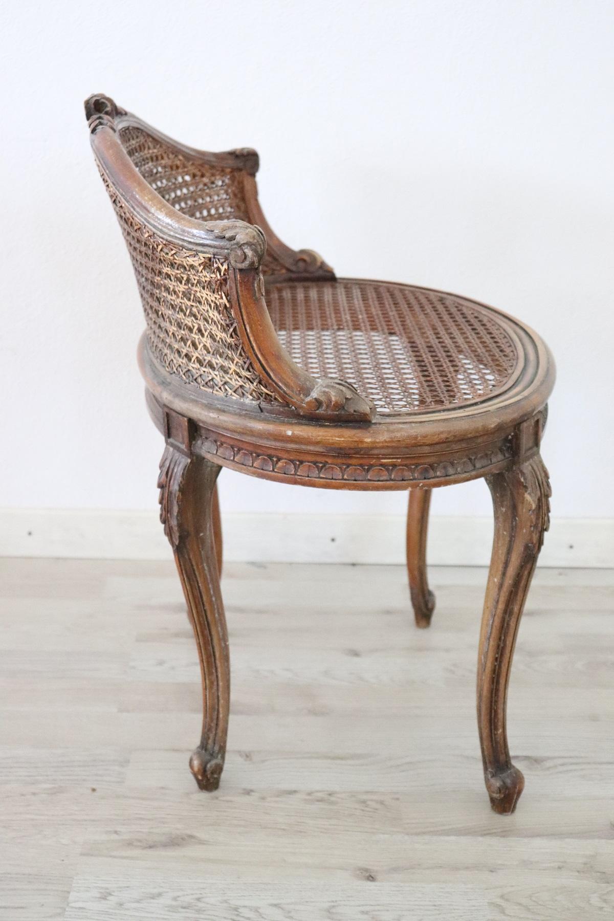 Mid-20th Century 20th Century Italian Louis XV Style Chair with Canapé