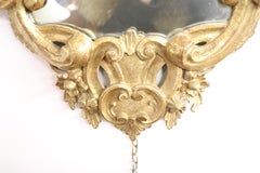 20th Century Italian Louis XV Style Golden Wood Luxury Wall Mirror