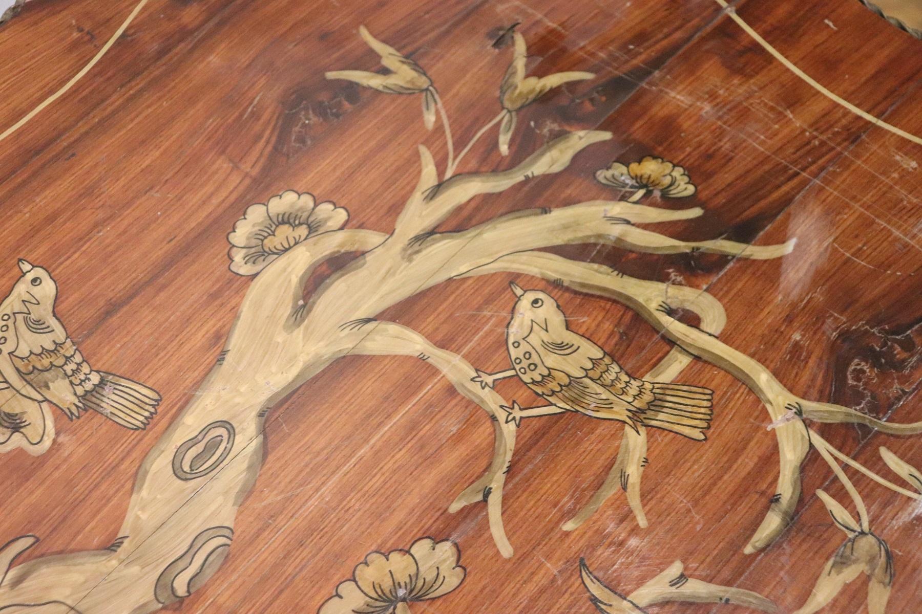 20th Century Italian Louis XV Style Inlay Wood and Golden Bronzes Coffee Table 11