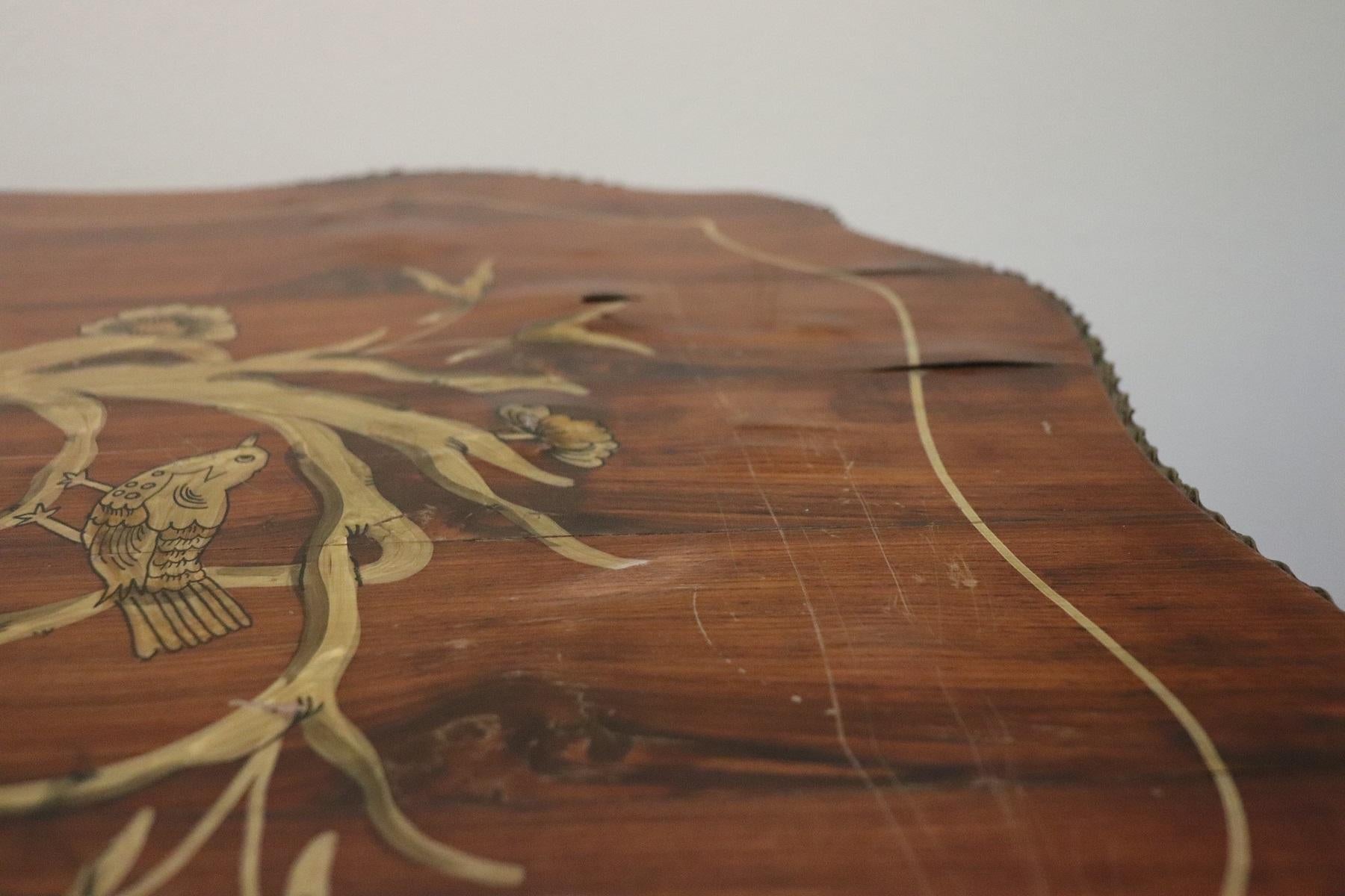 20th Century Italian Louis XV Style Inlay Wood and Golden Bronzes Coffee Table 3