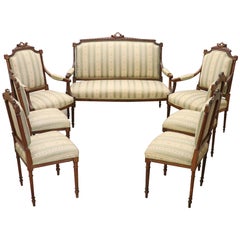 20th Century Italian Louis XVI Style Living Room Set or Salon Suite