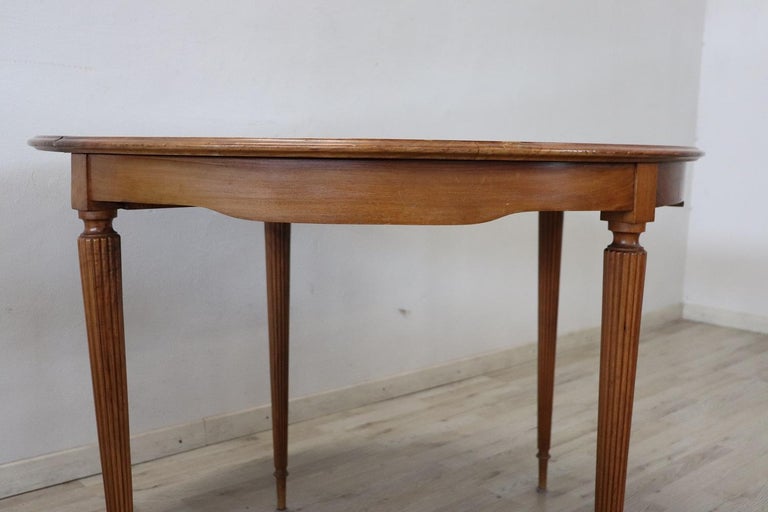 Early 20th Century 20th Century Italian Louis XVI Style Walnut Tilt-Top Console Table For Sale