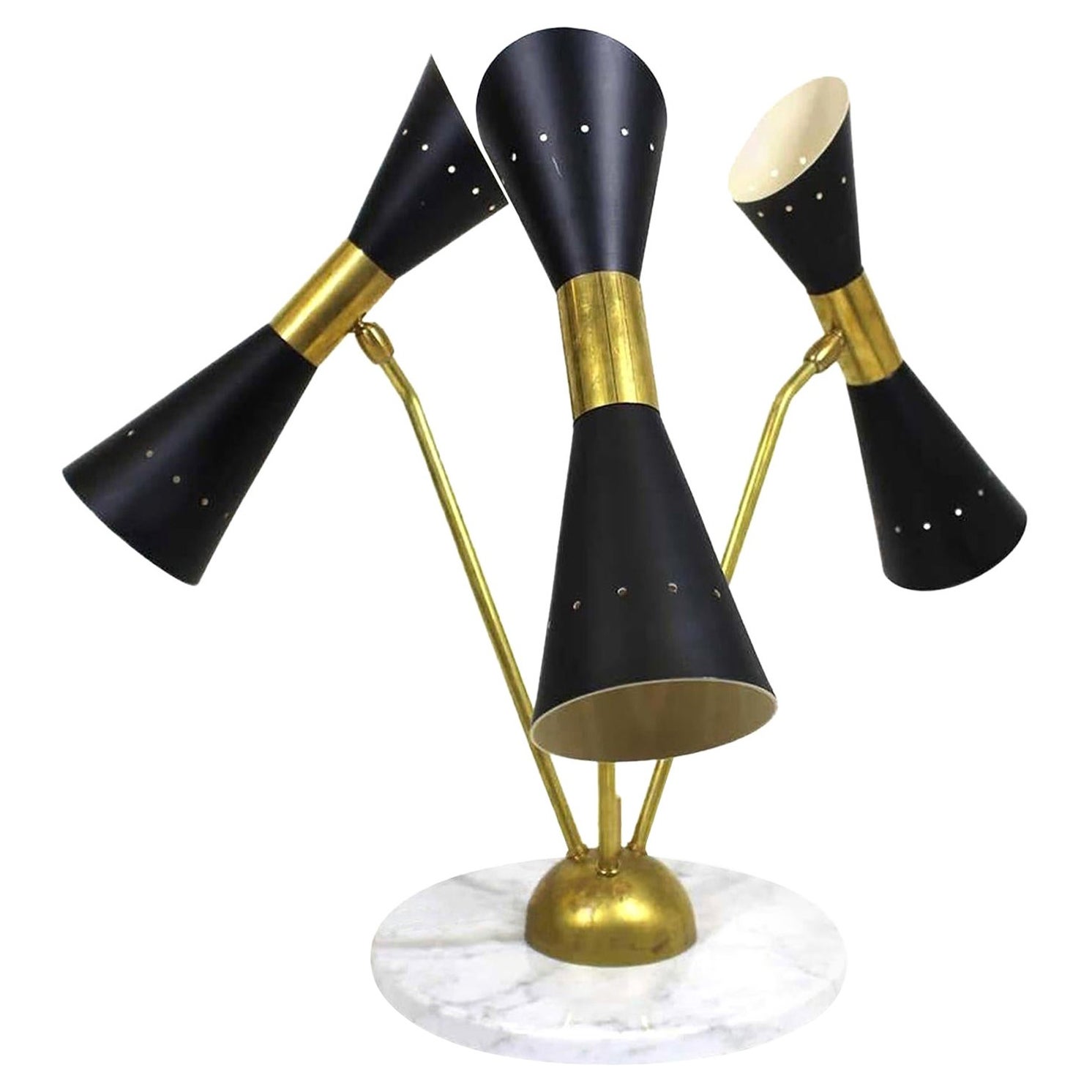 20th Century Italian Mable Table Lamp - Vintage Light in the Style of Stilnovo