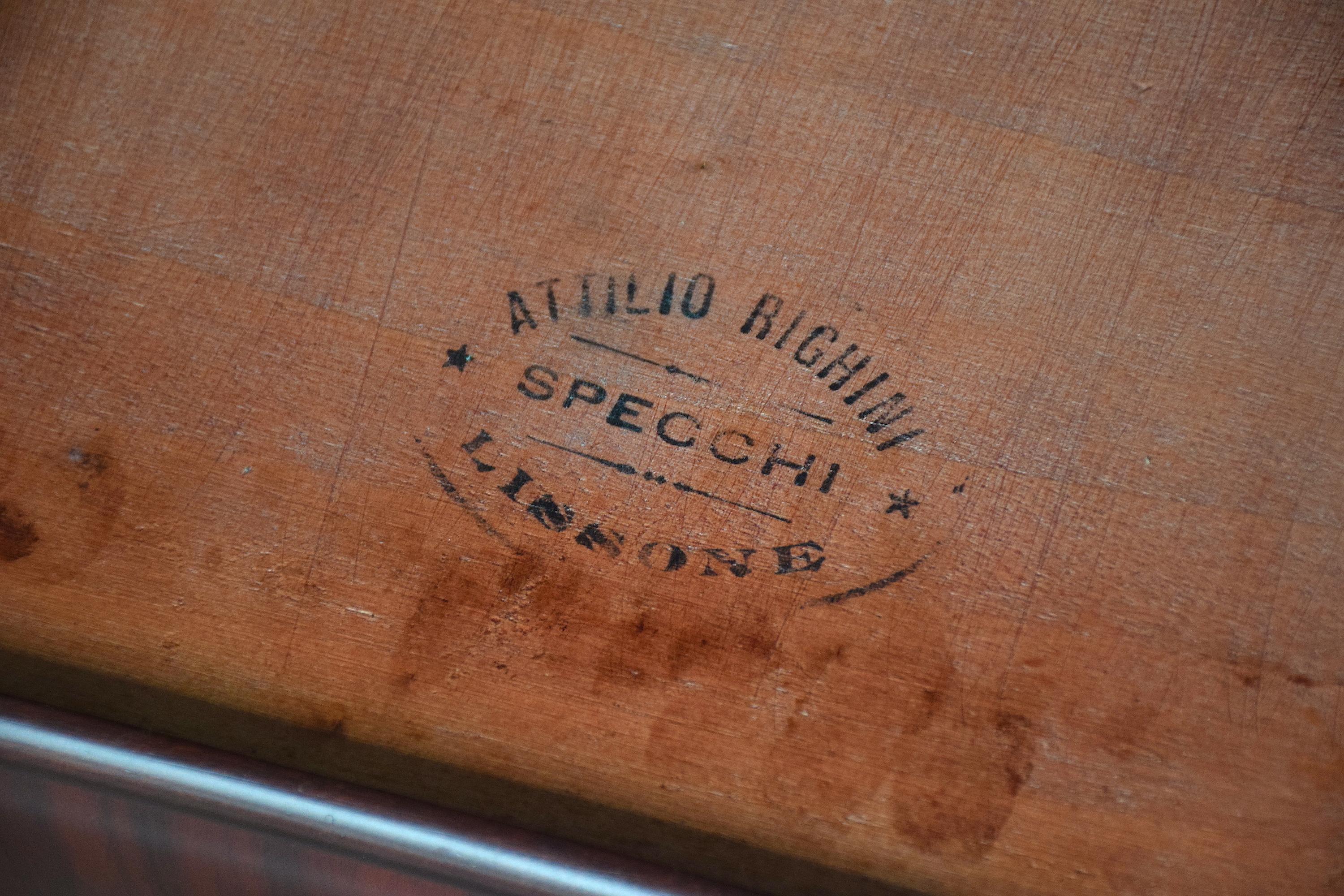 20th Century Italian Mahogany Nightstands, 1950s 16